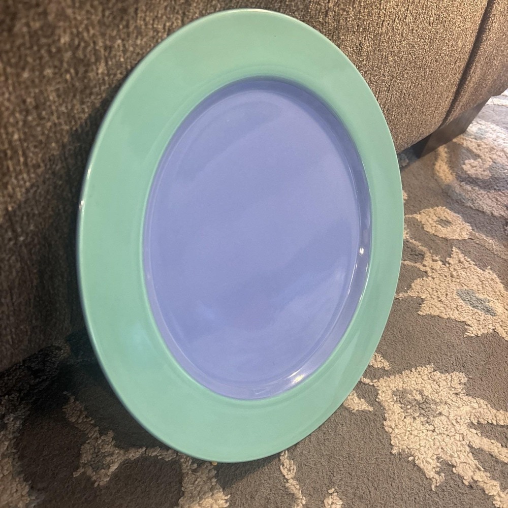 Lindt-Stymeist Colorways 11" Green & Blue Dinner Plate Ceramic Japan NWT NOS